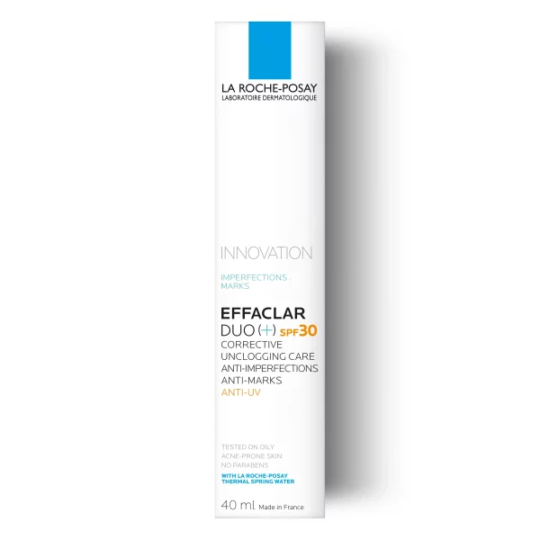 La Roche-Posay EFFACLAR DUO (+) SPF30 Korektivna njega protiv nepravilnosti masne kože i začepljenih pora, 40 ml BPHARM
