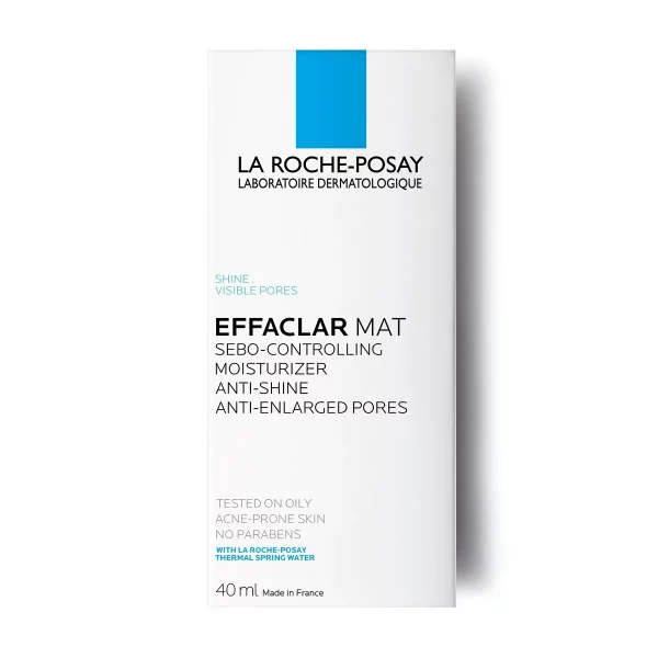 La Roche-Posay EFFACLAR MAT Hidratantna njega za lice s mat-efektom protiv sjaja, sebuma i proširenih pora, 40 ml bpharm