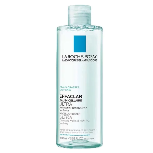 La Roche-Posay EFFACLAR Micelarna voda za uklanjanje šminke i čišćenje masne i osjetljive kože, 400 ml