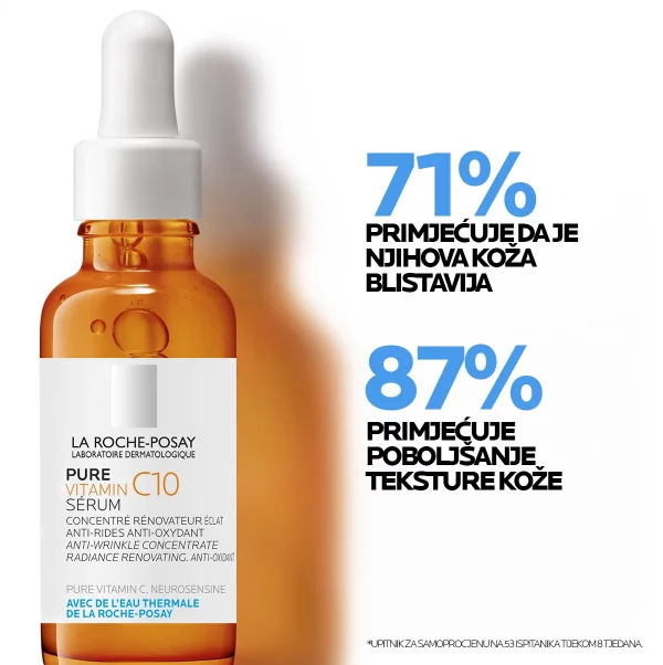 La Roche-Posay PURE VITAMIN C10 SERUM Koncentrat protiv bora za blistavost, 30 ml