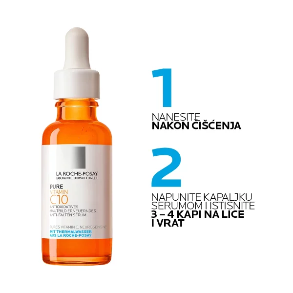 La Roche-Posay PURE VITAMIN C10 SERUM Koncentrat protiv bora za blistavost, 30 ml