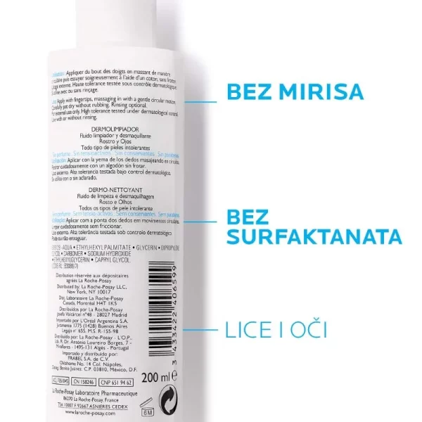 La Roche-Posay TOLERIANE LOSION za čišćenje lica i skidanje šminke, 200 ml