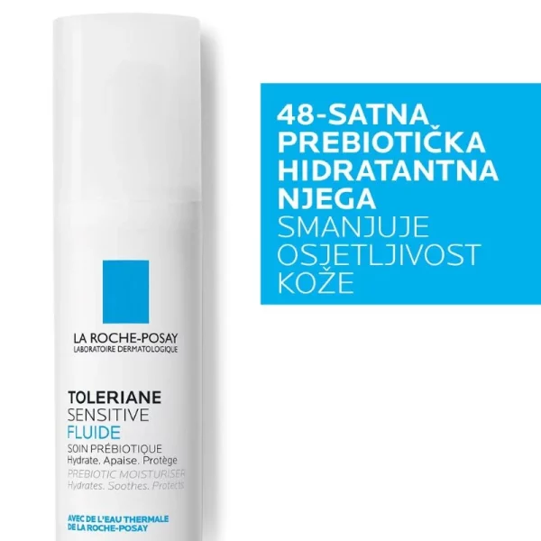 La Roche-Posay TOLERIANE SENSITIVE Lagani hidratantni fluid za uravnoteženje mikrobioma osjetljive kože, normalna do mješovita koža, 40 ml