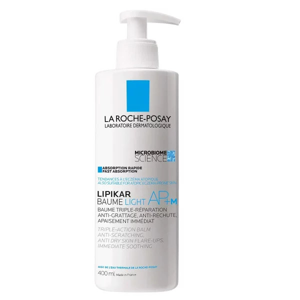 La Roche-Posay LIPIKAR BAUME Light AP+M Balzam za nadopunu lipida protiv nadraženosti i svraba, pogodno za djecu i odrasle 400 ml