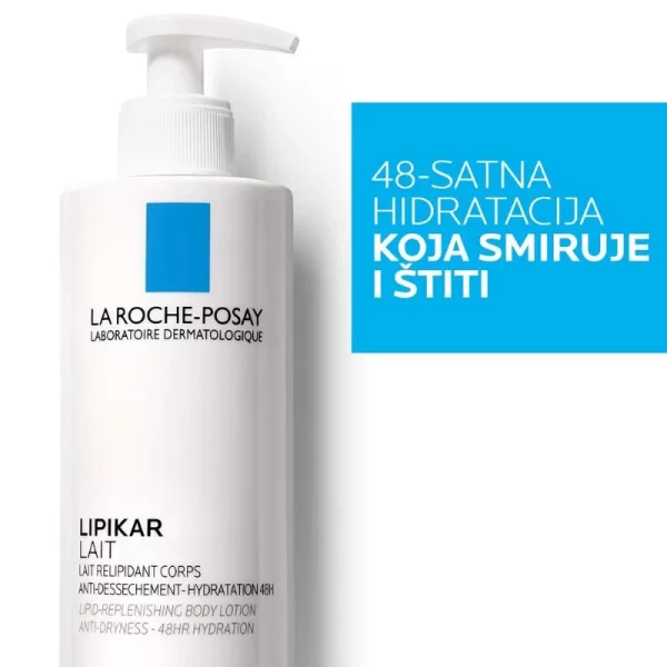 La Roche-Posay LIPIKAR LAIT Mlijeko za lice i tijelo protiv suhoće koje koži vraća lipide, pogodno za bebe, djecu i odrasle, 400 ml bpharm