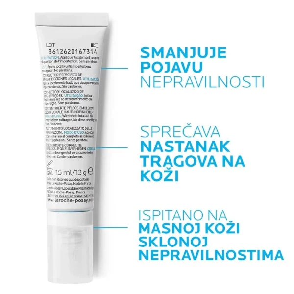 La Roche-Posay EFFACLAR A.I. Korektor za ciljano uklanjanje nepravilnosti kod masne kože sklone aknama, 15 ml