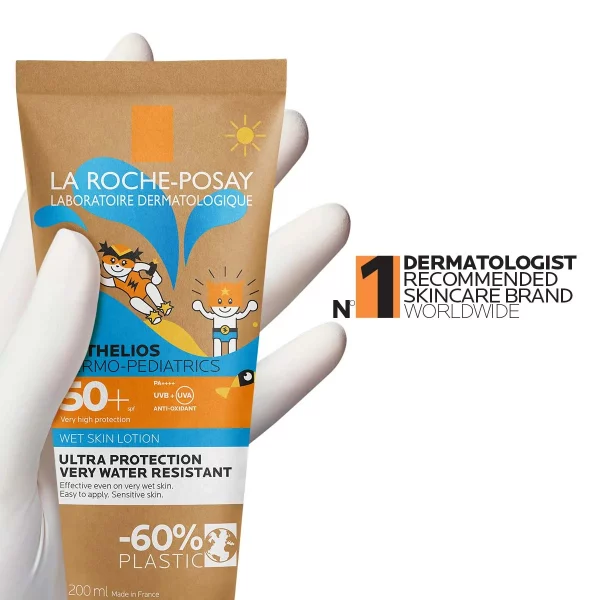 La Roche-Posay ANTHELIOS DP Wet Skin Losion za mokru ili suhu kožu za zaštitu od sunca za djecu SPF50+, 200 ml BPHARM