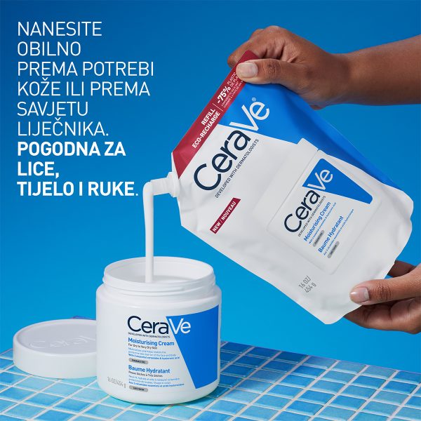 CeraVe hidratantna krema za suvu do vrlo suvu kožu, refill 473ml - Image 3