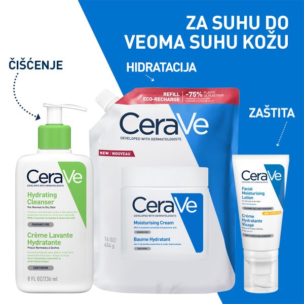 CeraVe hidratantna krema za suvu do vrlo suvu kožu, refill 473ml - Image 6