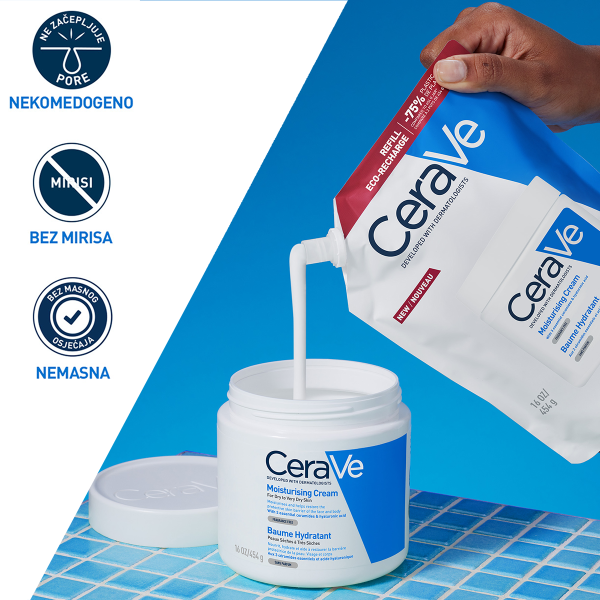 CeraVe hidratantna krema za suvu do vrlo suvu kožu, refill 473ml - Image 8